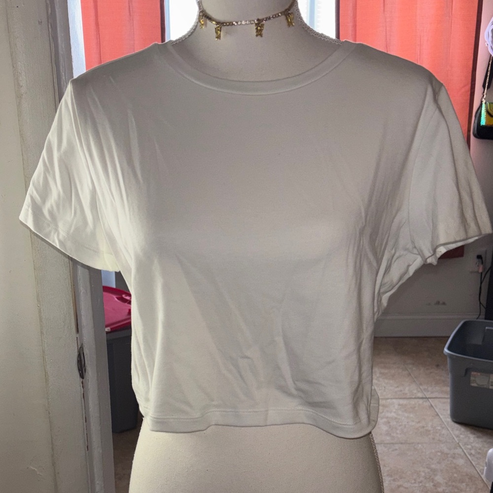 Classic White Women's Crop Top